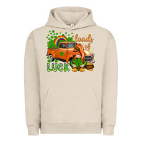 Pigment French Oak St. Patrick's Loads of luck with gnome Urban Hoodie - HowdyJamesFarm