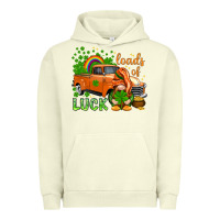 Pigment Pistachio St. Patrick's Loads of luck with gnome Urban Hoodie - HowdyJamesFarm
