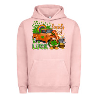 Pigment Salmon St. Patrick's Loads of luck with gnome Urban Hoodie - HowdyJamesFarm