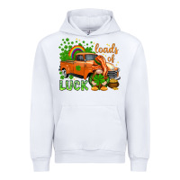 White St. Patrick's Loads of luck with gnome Urban Hoodie - HowdyJamesFarm
