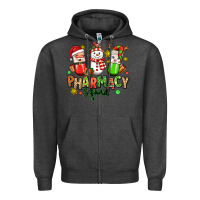 Charcoal Heather christmas pharmacy squad Zipper Hoodie - MaliasSmallBusiness