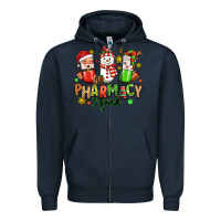 Navy christmas pharmacy squad Zipper Hoodie - MaliasSmallBusiness
