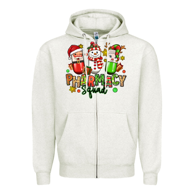 Christmas Pharmacy Squad Zipper Hoodie by MaliasSmallBusiness | Teevron
