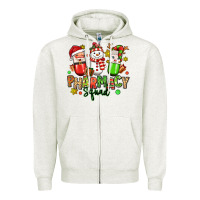 Oatmeal Heather christmas pharmacy squad Zipper Hoodie - MaliasSmallBusiness
