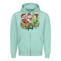 Seafoam christmas pharmacy squad Zipper Hoodie - MaliasSmallBusiness