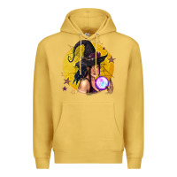 Antique Gold Black Witch Premium Hoodie - texasbilliewilder