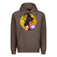 Coffee Black Witch Premium Hoodie - texasbilliewilder