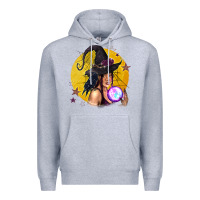 Heather Grey Black Witch Premium Hoodie - texasbilliewilder
