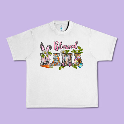 Blessed Mama Easter Urban Heavy Tee Designed By Barkaloodesign