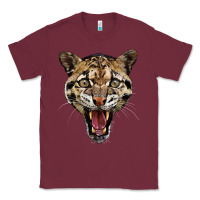 Burgundy ocelot head Classic Tee - LillyAllenDesigns