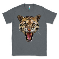 Charcoal Heather ocelot head Classic Tee - LillyAllenDesigns