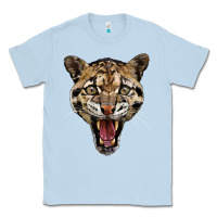 Dusty Blue ocelot head Classic Tee - LillyAllenDesigns