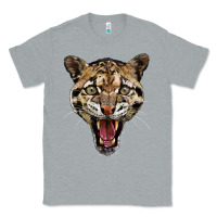 Heather Grey ocelot head Classic Tee - LillyAllenDesigns