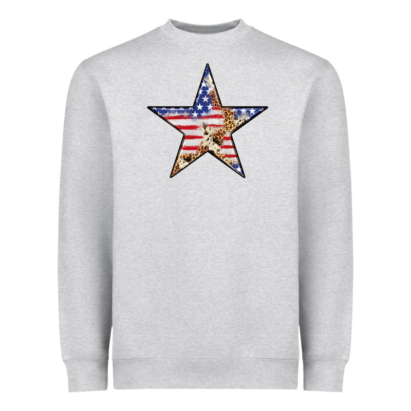 American Flag Star Heavyweight Sweatshirt by LillyAllenDesigns | Teevron