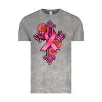 Cloud Rock breast cancer cross Vintage Tee - AdoDesignShop