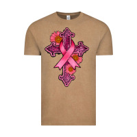 Vintage Coffee breast cancer cross Vintage Tee - AdoDesignShop
