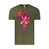Vintage Olive breast cancer cross Vintage Tee - AdoDesignShop