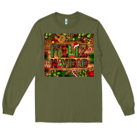 Army Green feliz navidad Christmas cactus leopard Long Sleeve Tee - JahusDesignShop