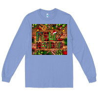 Colony Blue feliz navidad Christmas cactus leopard Long Sleeve Tee - JahusDesignShop
