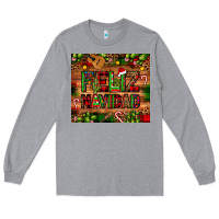 Heather Grey feliz navidad Christmas cactus leopard Long Sleeve Tee - JahusDesignShop