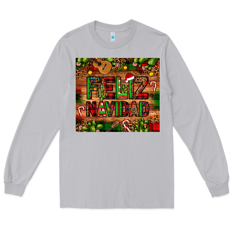 Feliz Navidad Christmas Cactus Leopard Long Sleeve Tee by JahusDesignShop | Teevron