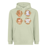 Matcha Safari Baby Animal Clipart Heavyweight Hoodie - Bettercallsaul
