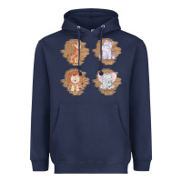 Navy Safari Baby Animal Clipart Heavyweight Hoodie - Bettercallsaul