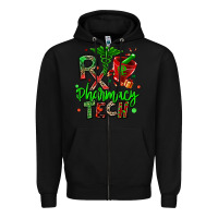 Black christmas rx pharmacy tech Zipper Hoodie - MaliasSmallBusiness