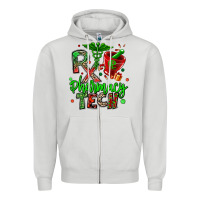 Dove Grey christmas rx pharmacy tech Zipper Hoodie - MaliasSmallBusiness