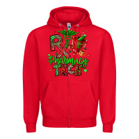 Red christmas rx pharmacy tech Zipper Hoodie - MaliasSmallBusiness