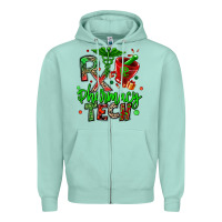 Seafoam christmas rx pharmacy tech Zipper Hoodie - MaliasSmallBusiness