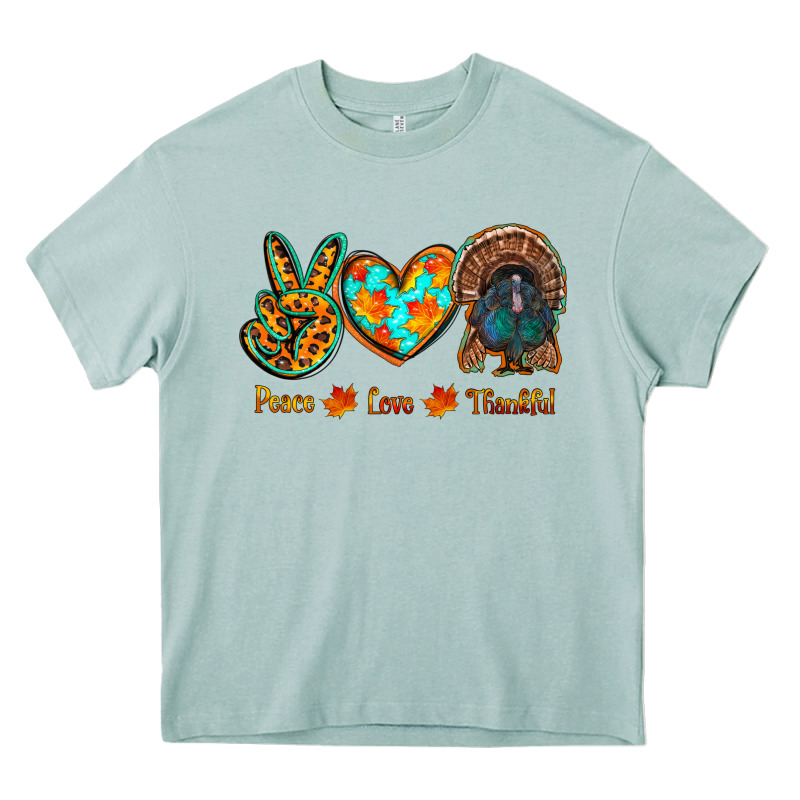 Peace Love Thankful Heavy Core Tee by RanaPortraitStore | Teevron