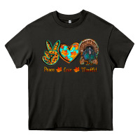 Asphalt peace love thankful Heavy Core Tee - RanaPortraitStore