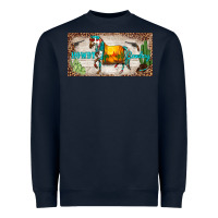 Navy western howdy cowboy horse sunset weapon cactus leopard  license plate Heavyweight Sweatshirt - BarkalooDesign