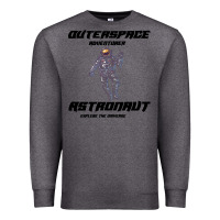 Charcoal Heather Outer Space Adventurer Astronaut Premium Sweatshirt - Bettercallsaul