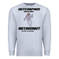 Heather Grey Outer Space Adventurer Astronaut Premium Sweatshirt - Bettercallsaul