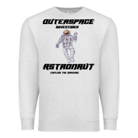 Oatmeal Heather Outer Space Adventurer Astronaut Premium Sweatshirt - Bettercallsaul