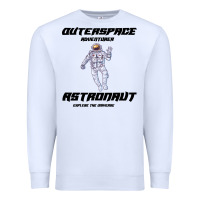 White Outer Space Adventurer Astronaut Premium Sweatshirt - Bettercallsaul