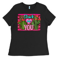 Black stuck on you cactus Ladies Tee - RanaPortraitStore