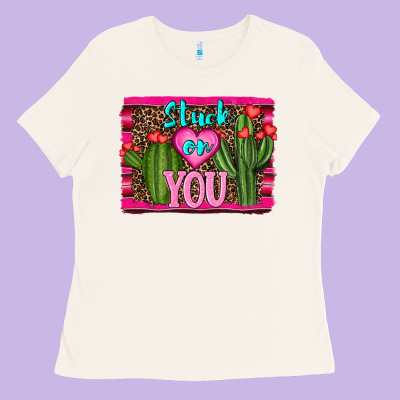 Stuck On You Cactus Ladies Tee Designed By Ranaportraitstore
