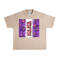 French Oak purple leopard pink mama hearts Urban Heavy Tee - AdoDesignShop