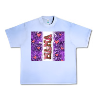 Grape Ice purple leopard pink mama hearts Urban Heavy Tee - AdoDesignShop