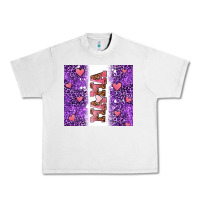 Lunar Rock purple leopard pink mama hearts Urban Heavy Tee - AdoDesignShop