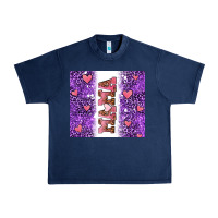 Navy purple leopard pink mama hearts Urban Heavy Tee - AdoDesignShop