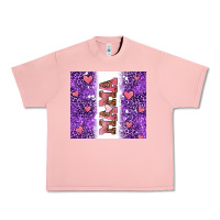 Salmon purple leopard pink mama hearts Urban Heavy Tee - AdoDesignShop