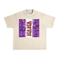 Sandshell purple leopard pink mama hearts Urban Heavy Tee - AdoDesignShop