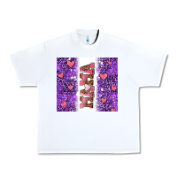 White purple leopard pink mama hearts Urban Heavy Tee - AdoDesignShop