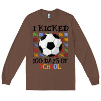 Chestnut i kicked 100 days of school Long Sleeve Tee - MaliasSmallBusiness