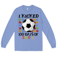 Colony Blue i kicked 100 days of school Long Sleeve Tee - MaliasSmallBusiness