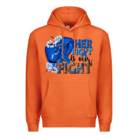 Carrot Her fight is our fight Colon Cancer blue ribbon Premium Hoodie - NancyCooperArtShop